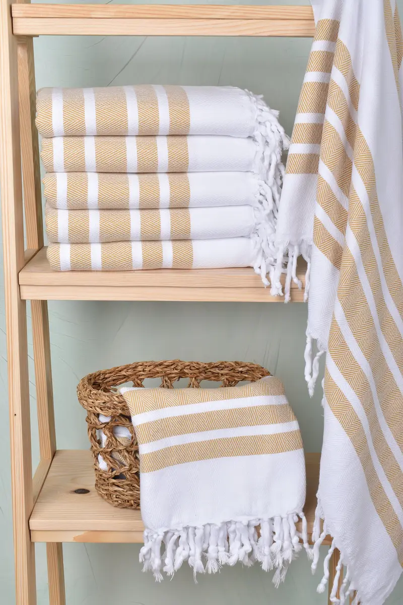 Monogrammed Beach Towel, Gift Towel, Scarf Towel, Lightweight Turkish towel, 70x40 Cotton Herringbone Towel, Monogram Beach Towel, Custom Name Towel - 3