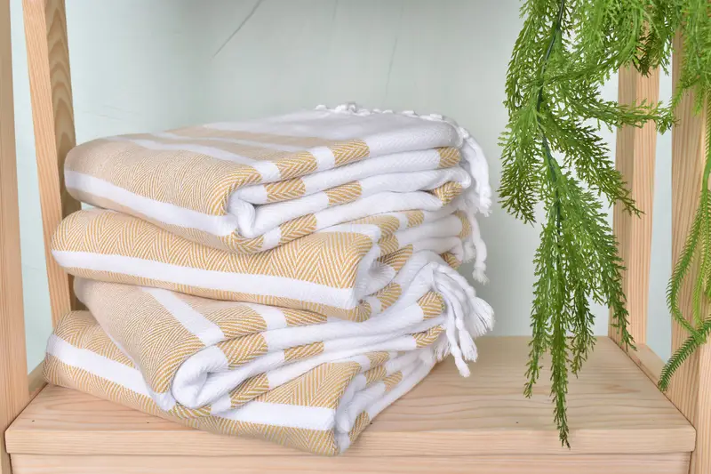 Monogrammed Beach Towel, Gift Towel, Scarf Towel, Lightweight Turkish towel, 70x40 Cotton Herringbone Towel, Monogram Beach Towel, Custom Name Towel - 7