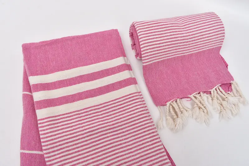 Lightweight Turkish towel, 70x40 Cotton Striped Towel, Boyfriend Christmas Gift, Sand-resistant towel, Bachelorette Party Favors, Turkish Towel Set - 7
