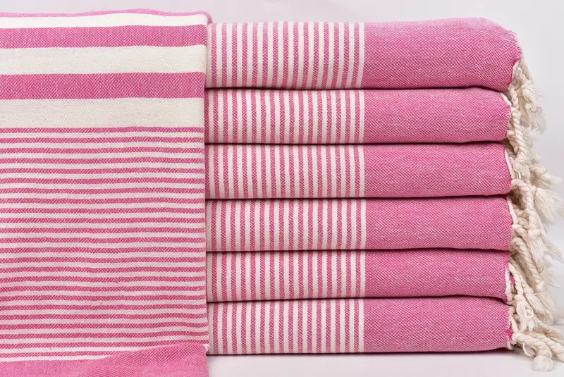 Lightweight Turkish towel, 70x40 Cotton Striped Towel, Boyfriend Christmas Gift, Sand-resistant towel, Bachelorette Party Favors, Turkish Towel Set - 1