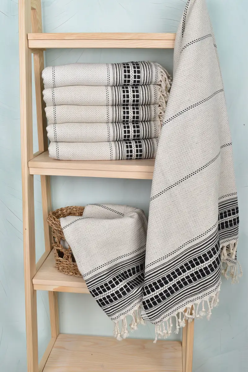 Best Friend Gift, Holiday Towel, Beach Towel Gift, Quick-dry peshtemal, 68x40 Linen Striped Towel, Summer Towel, Valentines Gift, Decorative Towel - 3