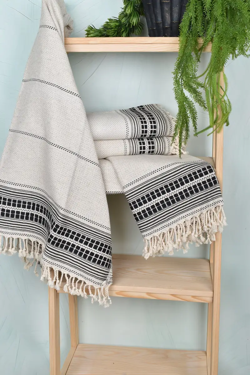 Best Friend Gift, Holiday Towel, Beach Towel Gift, Quick-dry peshtemal, 68x40 Linen Striped Towel, Summer Towel, Valentines Gift, Decorative Towel - 6