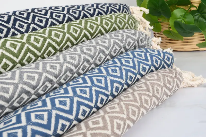 Luxury towel, Turkish Towel Set, Summer Gift Ideas, Bachelor Gifts, 70x40 Cotton Diamond Towel, Wedding Day Gift For Bride, Large Turkish Towel - 3