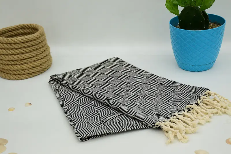 Best Friend Gift Ideas, Personalized Gifts, Turkish Towel Beach, 74x40 Cotton Diamond Towel, Hammam Towel USA, Yoga Towel, Lightweight Turkish towel - 7