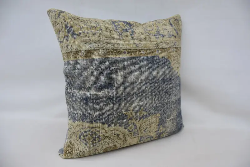 Sofa Pillow, Custom Cushion Case, Kilim Pillow, Turkish Rugs Cushion, 32x32 Beige Pillow, Home Decor Pillow, Throw Kilim Pillow, Pillow Case - 3