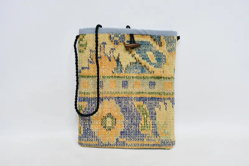 Ayarlanabilir Askılı Yün Çapraz Askılı, Gotik Vintage Motifli Kilim Çanta