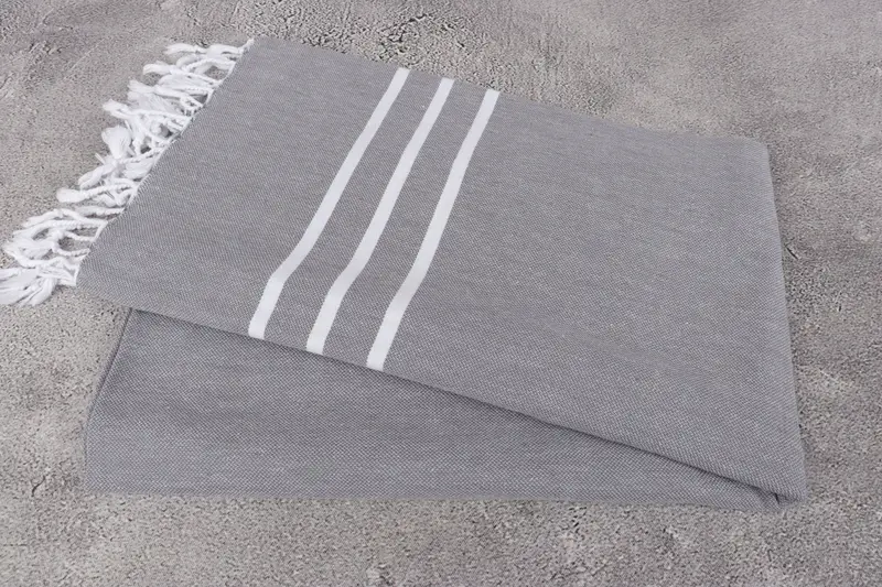 Soft towel, Turkish towel, Bride Gift, Luxury Beach Towel, Handwoven Turkish bath towel, Yoga Towel, Wedding Gifts Towel, 70x40 Cotton Striped Towel - 6