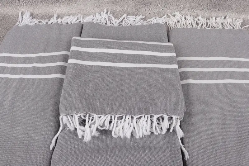 Soft towel, Turkish towel, Bride Gift, Luxury Beach Towel, Handwoven Turkish bath towel, Yoga Towel, Wedding Gifts Towel, 70x40 Cotton Striped Towel - 4