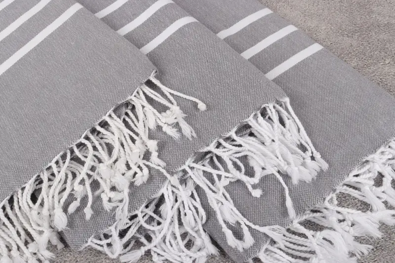 Soft towel, Turkish towel, Bride Gift, Luxury Beach Towel, Handwoven Turkish bath towel, Yoga Towel, Wedding Gifts Towel, 70x40 Cotton Striped Towel - 5