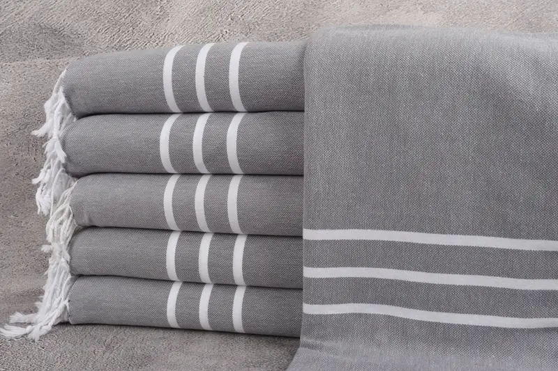 Soft towel, Turkish towel, Bride Gift, Luxury Beach Towel, Handwoven Turkish bath towel, Yoga Towel, Wedding Gifts Towel, 70x40 Cotton Striped Towel - 1