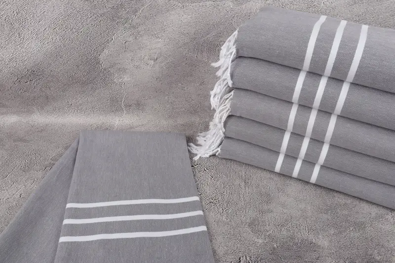Soft towel, Turkish towel, Bride Gift, Luxury Beach Towel, Handwoven Turkish bath towel, Yoga Towel, Wedding Gifts Towel, 70x40 Cotton Striped Towel - 2