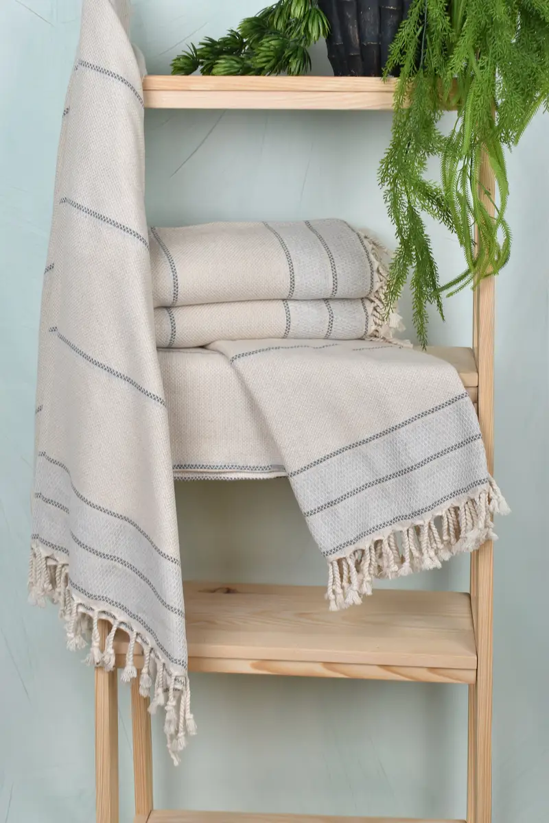 Bachelor Gift, Turkish hand towel, Turkish Beach Towel Monogram, Summer Towel, 70x36 Cotton Striped Towel, Best Beach Towel, Sand-resistant towel - 5