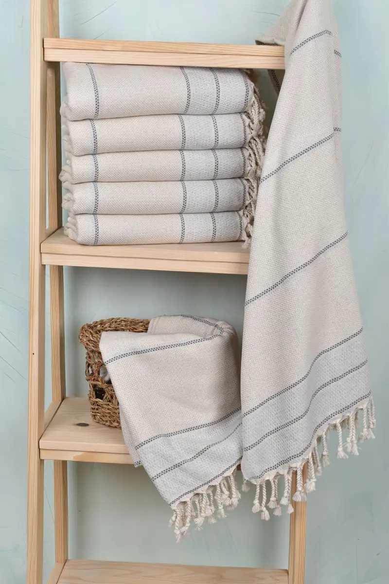 Bachelor Gift, Turkish hand towel, Turkish Beach Towel Monogram, Summer Towel, 70x36 Cotton Striped Towel, Best Beach Towel, Sand-resistant towel - 2