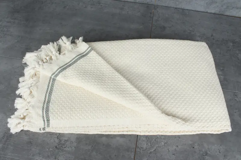 94x92 Cotton Striped Towel, Home Decor Blankets, Bridal Shower Gift, Best Wedding Gift, Tablecloth, Boho Throw Blankets, Organic Beach Blanket - 3