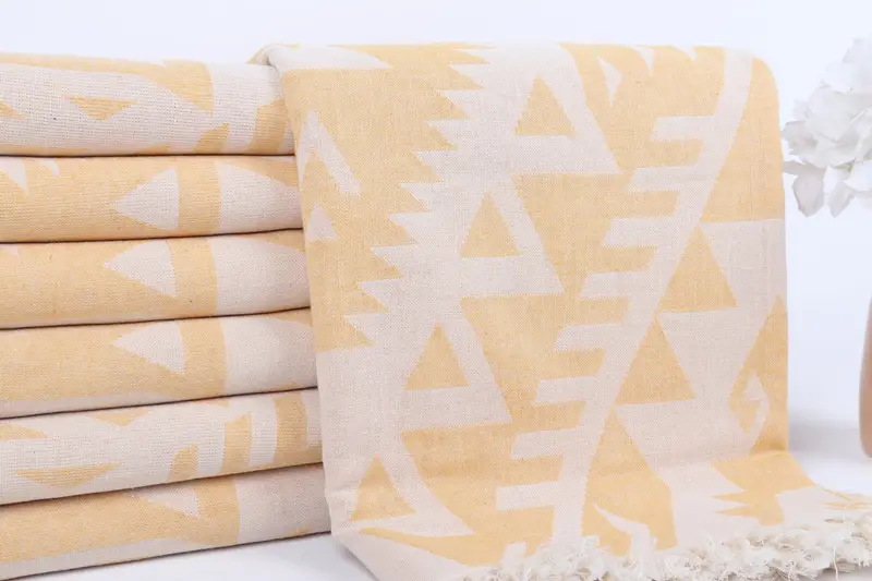 Gift For Her, Valentines Day Gift, Quick-dry peshtemal, 76x40 Cotton Geometric Towel, Personalized Towel, Lightweight Turkish towel for beach - 3