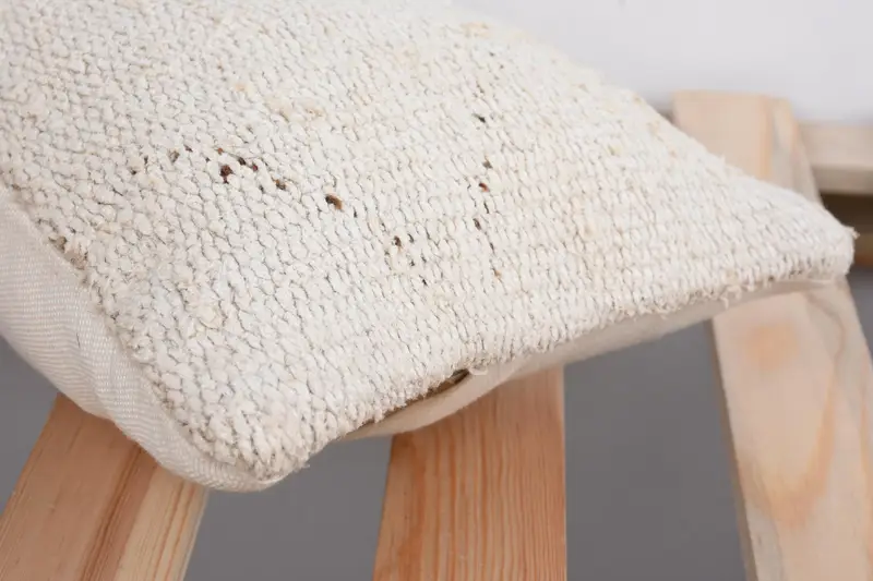 Pillow Sham, Kilim Rug Cushion, Vintage Pillow, 8x16 Beige Cushion Cover, Kilim Cushion Sham, Ottoman Pillow Case, Boho Pillow Sham Cover - 7