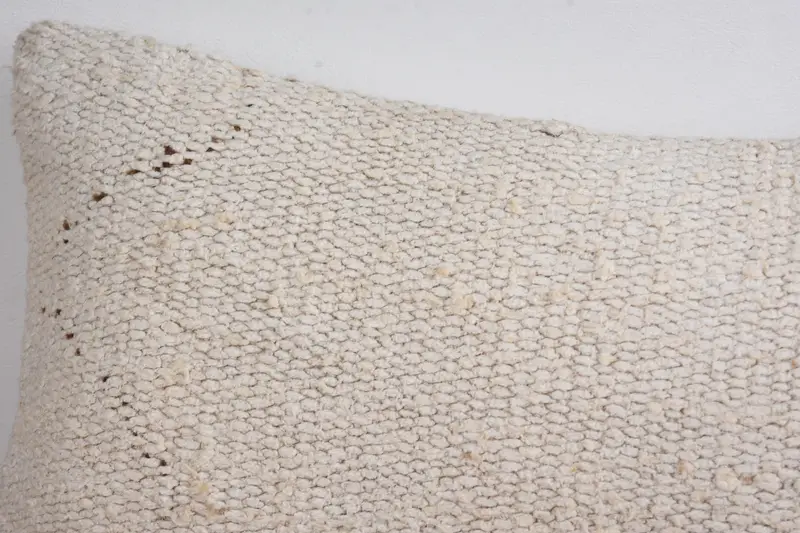 Pillow Sham, Kilim Rug Cushion, Vintage Pillow, 8x16 Beige Cushion Cover, Kilim Cushion Sham, Ottoman Pillow Case, Boho Pillow Sham Cover - 2
