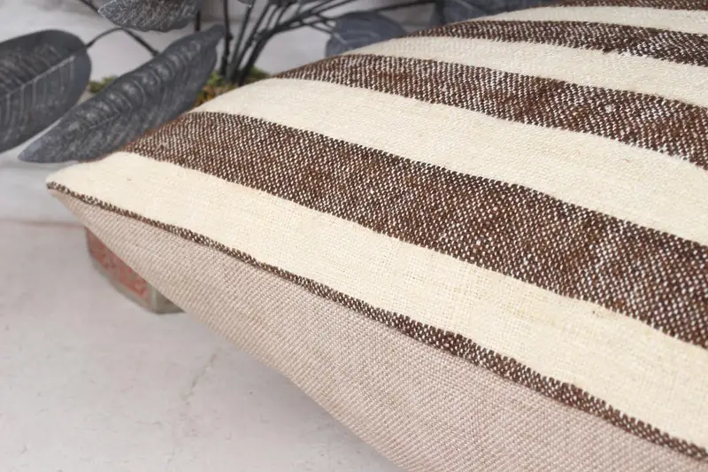 18x18 Brown Pillow Case, Meditation Cushion, Designer Throw Cushion Cover, Gift Pillow, Pillow, Vintage Kilim Throw Pillow, Boho Pillow Sham Cover - 7