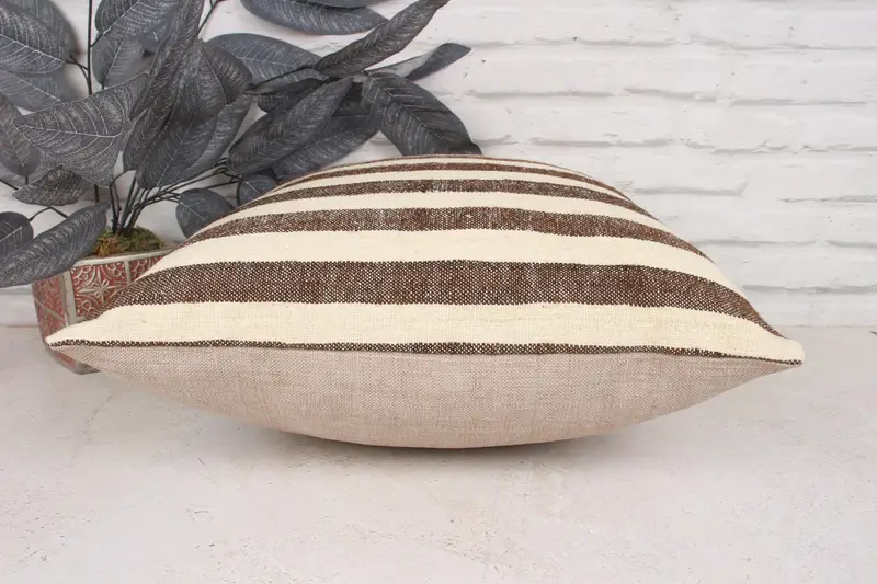 18x18 Brown Pillow Case, Meditation Cushion, Designer Throw Cushion Cover, Gift Pillow, Pillow, Vintage Kilim Throw Pillow, Boho Pillow Sham Cover - 5