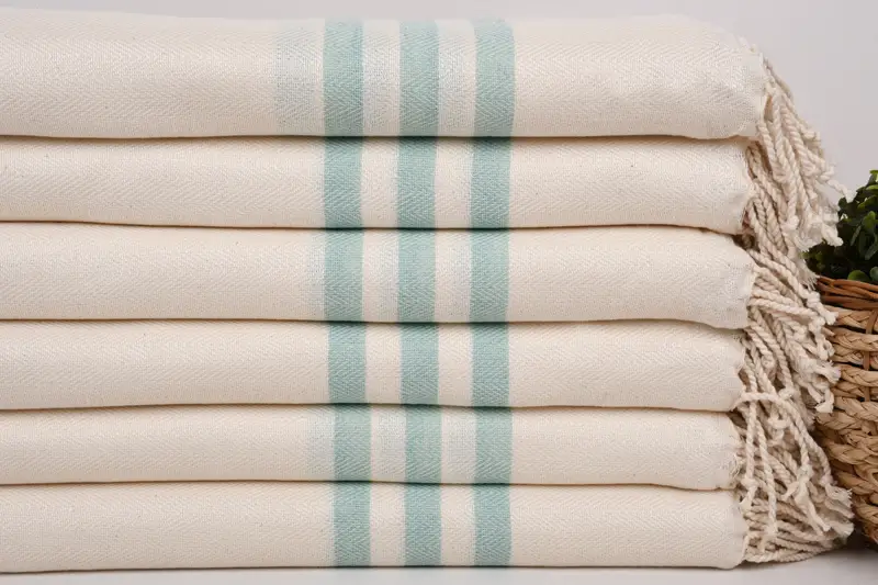 Personalized Gift For Her, Bridesmaid Gift, 70x40 Cotton Striped Towel, Turkish Towel Beach Towel, Organic Turkish towel, Personalized Gifts - 2