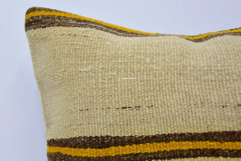 Luxury Pillow Case, 16x16 Beige Cushion Case, Art Deco Cushion Case, Pillow Case, Handmade Kilim Cushion, Interior Designer Pillow, Boho Pillow - 2