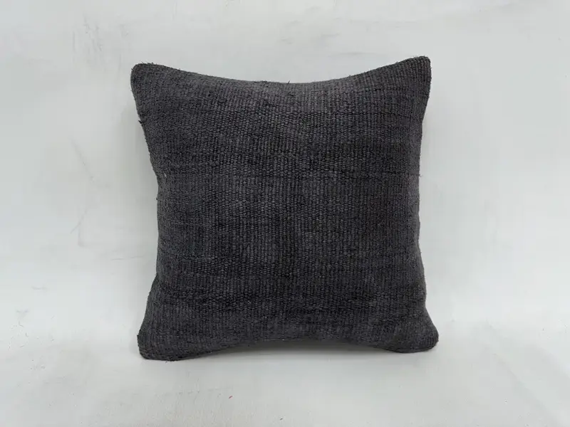 16x16 Brown Cushion, Pastel Pillow, Knitted Cushion, Pillow Sham, Home Decor Pillow, Nomadic Pillow Case, Kilim Pillow Cover, Pillow for Sofa - 1