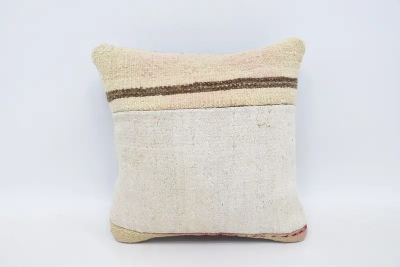 Pillow for Sofa, Pillow Sham, Boho Pillow, Pet Pillow Case, Wholesale Pillow Cover, 14x14 White Pillow Cover, Comfy Throw Pillow, Throw Kilim Pillow - 1