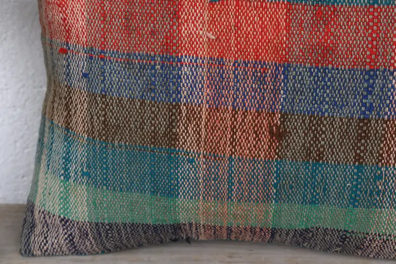Gift Pillow, Rustic Cushion Case, Antique Pillows, Throw Kilim Pillow, Cotton Cushion, 12x12 Red Cushion Case, Pillow Case, Bright Cushion Cover - 3