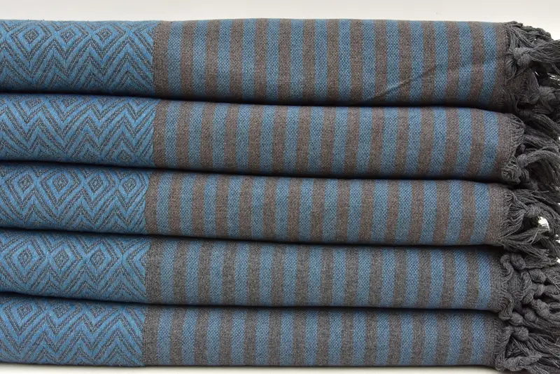 Wedding Hand Made Gift, Turkish Blanket, 104x80 Cotton Diamond Towel, Wedding Favors, Customized Throw Blankets, Bridal Shower Gift, Shower Curtain - 3