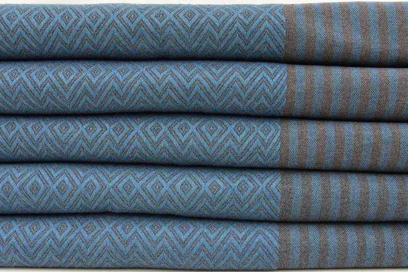 Wedding Hand Made Gift, Turkish Blanket, 104x80 Cotton Diamond Towel, Wedding Favors, Customized Throw Blankets, Bridal Shower Gift, Shower Curtain - 5