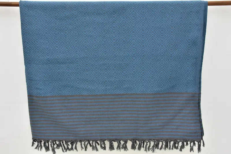 Wedding Hand Made Gift, Turkish Blanket, 104x80 Cotton Diamond Towel, Wedding Favors, Customized Throw Blankets, Bridal Shower Gift, Shower Curtain - 8