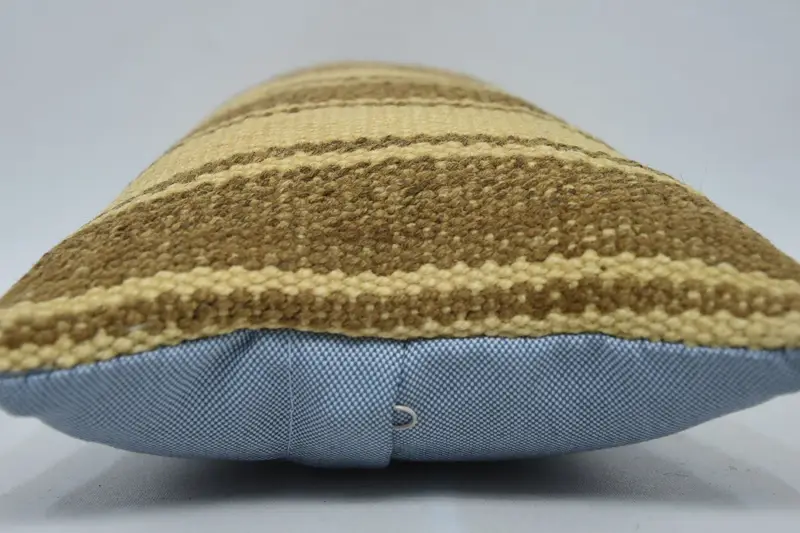 Ethnical Kilim Rug Pillow, Vintage Pillow, Outdoor Cushion Case, Indoor Pillow Cover, 8x16 Beige Cushion, Boho Pillow Sham Cover, Pillow Case - 5