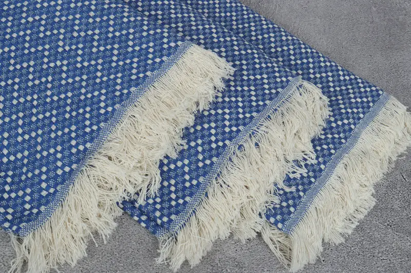 Custom Wedding Gifts, Throw Blanket Couch, Gift For Wedding Day, Summer Gift, Oversized Beach Towel, Turkish Blanket, 76x68 Cotton Herringbone Towel - 5