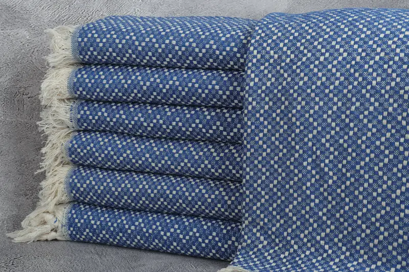 Custom Wedding Gifts, Throw Blanket Couch, Gift For Wedding Day, Summer Gift, Oversized Beach Towel, Turkish Blanket, 76x68 Cotton Herringbone Towel - 1