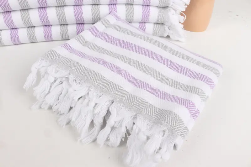 Beach Towel Bulk, Organic Turkish towel, Customized Turkish Towel, Home Gift, Bridal Shower Favors, 64x40 Cotton Striped Towel, Unique Wedding Gift - 5