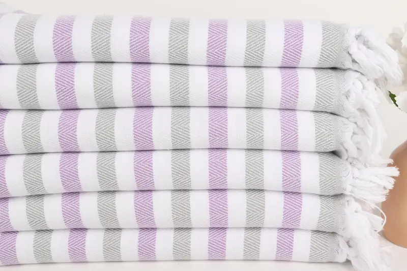 Beach Towel Bulk, Organic Turkish towel, Customized Turkish Towel, Home Gift, Bridal Shower Favors, 64x40 Cotton Striped Towel, Unique Wedding Gift - 3