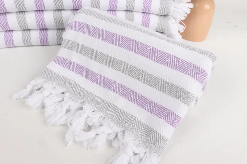 Beach Towel Bulk, Organic Turkish towel, Customized Turkish Towel, Home Gift, Bridal Shower Favors, 64x40 Cotton Striped Towel, Unique Wedding Gift - 4