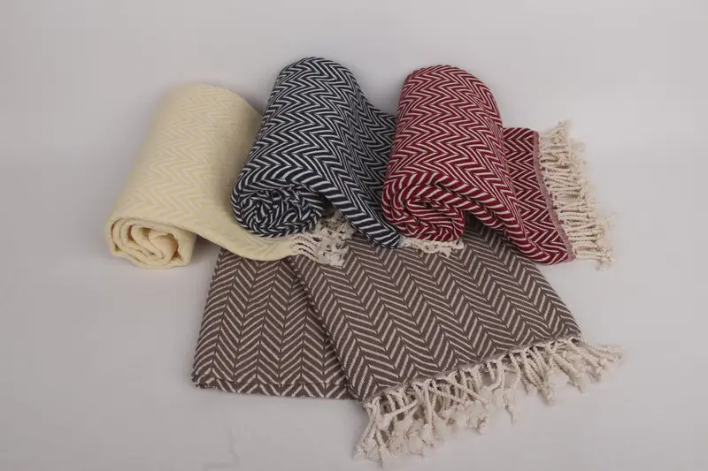 70x40 Cotton Zig zag Towel, Personalized Turkish Towel, Beach Theme Wedding Gift, Birthday Gift, Peshtemal Towel, Personalized Beach Towel - 5