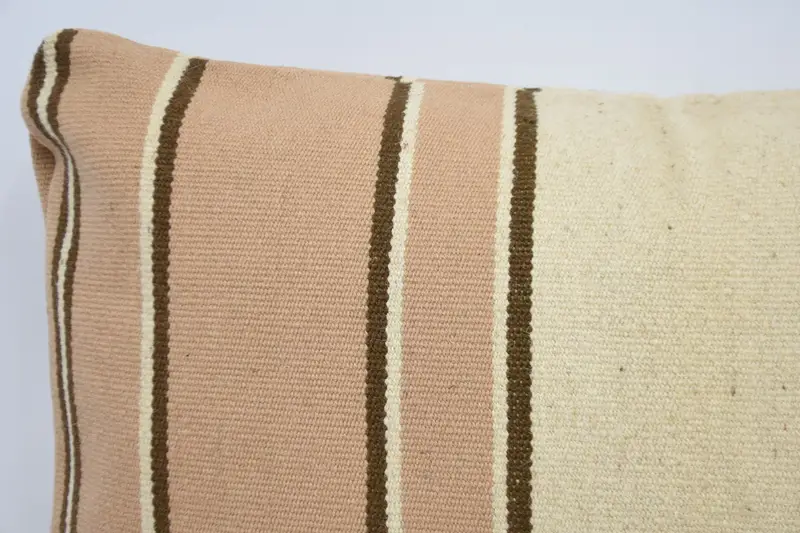 Living Room Throw Pillow Cover, Pillow Cover, Pillow for Couch, 20x28 Beige Cushion, Handmade Kilim Cushion, Kilim Cushion Sham - 2