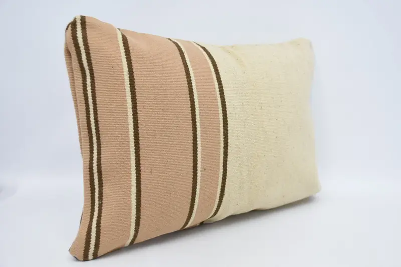 Living Room Throw Pillow Cover, Pillow Cover, Pillow for Couch, 20x28 Beige Cushion, Handmade Kilim Cushion, Kilim Cushion Sham - 3