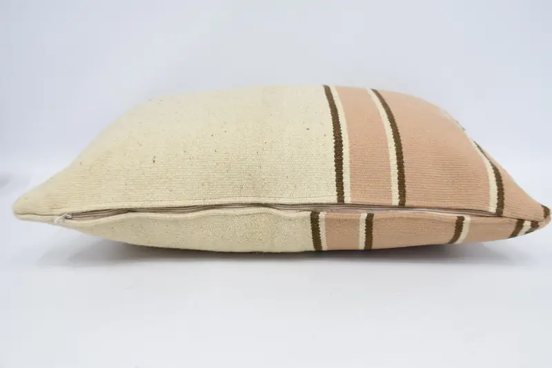 Living Room Throw Pillow Cover, Pillow Cover, Pillow for Couch, 20x28 Beige Cushion, Handmade Kilim Cushion, Kilim Cushion Sham - 6