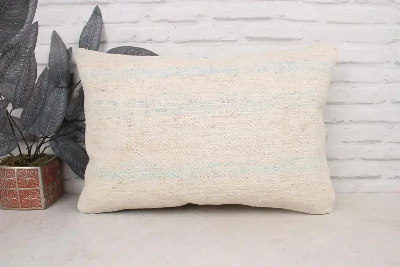 16x24 White Cushion, Vintage Kilim Pillow, Kilim Pillow, Pillow Cover, Boho Throw Pillow Case, Kilim Pillow Cover, Sofa Cushion Cover - 1