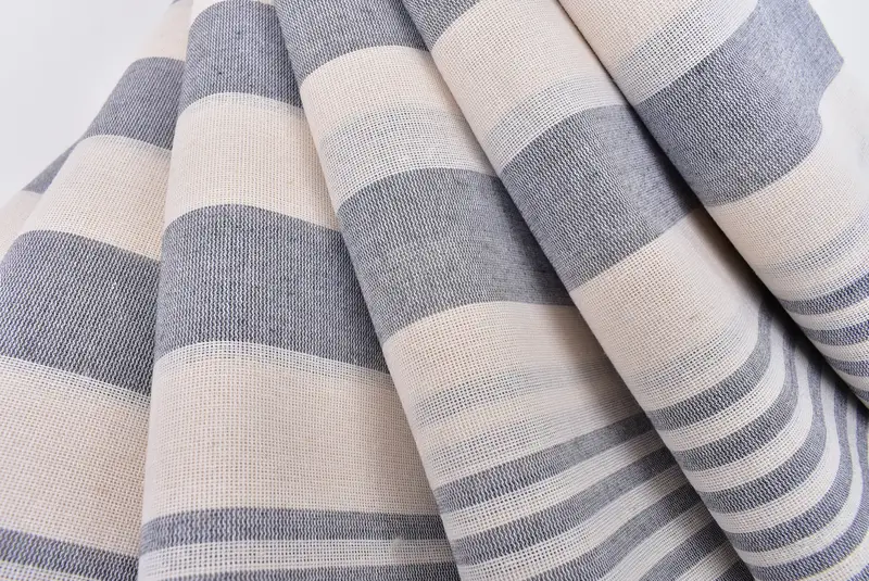 Bachelor Gift, Organic Turkish towel, Embroidered Beach Towel, Summer Towel, Hammam towel, Turkish hand towel, 68x36 Cotton Striped Towel - 5