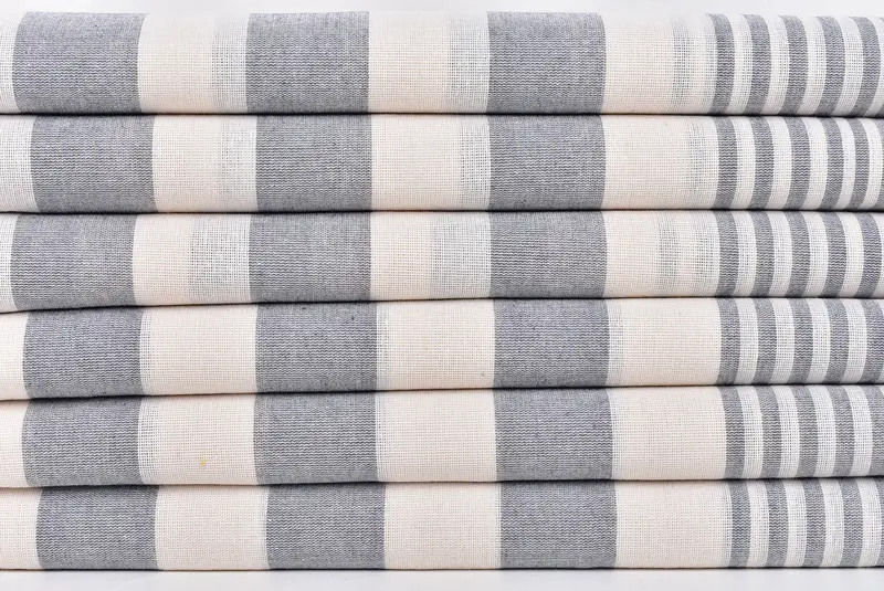 Bachelor Gift, Organic Turkish towel, Embroidered Beach Towel, Summer Towel, Hammam towel, Turkish hand towel, 68x36 Cotton Striped Towel - 2