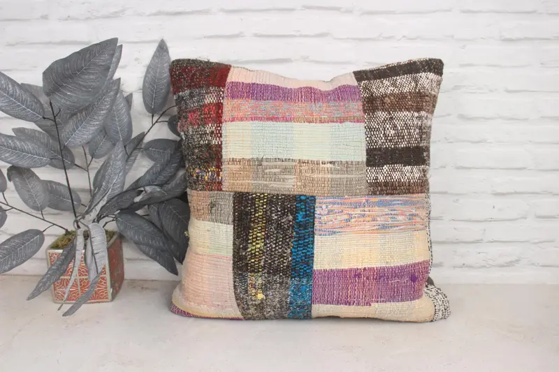 Turkish Pillow, 20x20 Purple Cushion Case, Gift Pillow, Cushion Cover, Outdoor Patio Pillow Sham, Toss Pillow Cover, Home Decor Pillow - 1