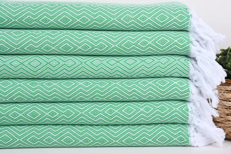 74x40 Cotton Diamond Towel, Monogrammed Beach Towel, Organic Turkish towel, Peshtemal, Turkish Bath Towel Set, Beach Wedding Favor, Travel towel - 2
