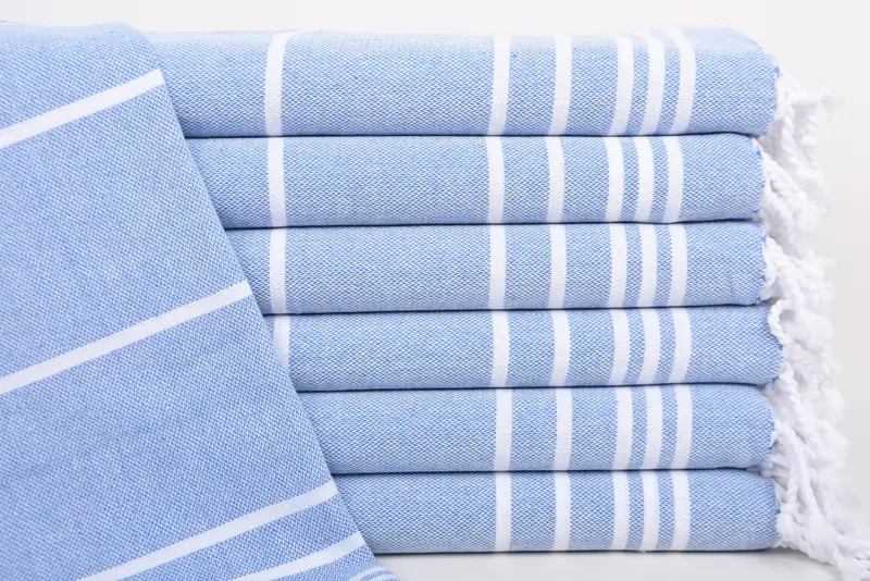 Blue Striped Hand Towel, Kitchen & Tea Towel, 38x18 Inches