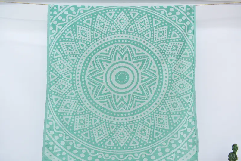 Soft towel, Gym Towel, Handmade Gift, Spa Towel, Turkish Beach Towel Personalized, 70x40 Cotton Round Pattern Towel, Halloween Gifts, Bachelor Gifts - 3