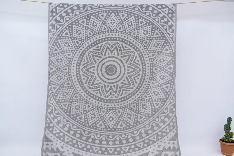 Soft towel, Gym Towel, Handmade Gift, Spa Towel, Turkish Beach Towel Personalized, 70x40 Cotton Round Pattern Towel, Halloween Gifts, Bachelor Gifts - 5