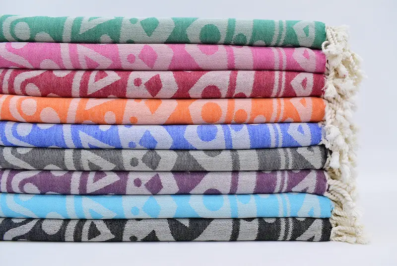 Soft towel, Gym Towel, Handmade Gift, Spa Towel, Turkish Beach Towel Personalized, 70x40 Cotton Round Pattern Towel, Halloween Gifts, Bachelor Gifts - 1